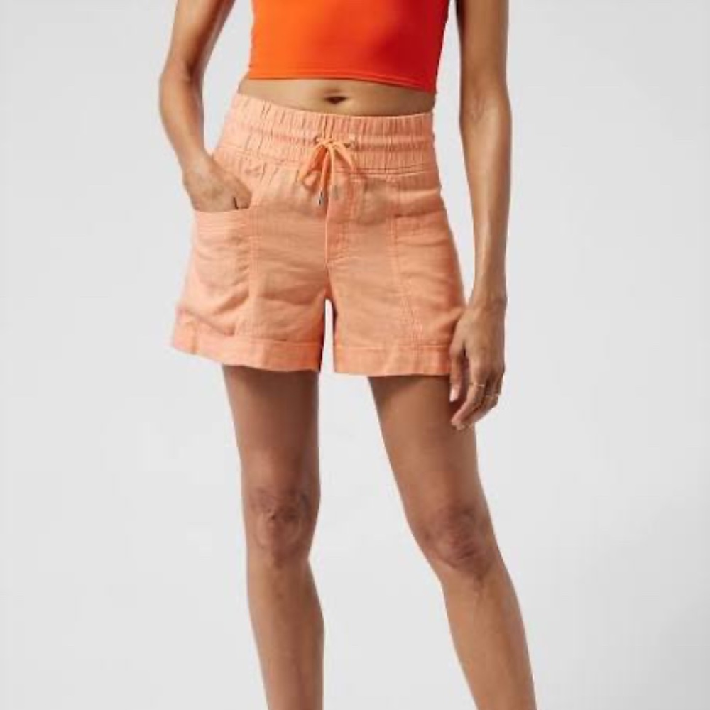 Athleta Cabo Linen 4" Short 2 NWT